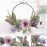 LOMOHOO Door Wreath Decorative Artificial Flowers Wreath Garland Welcome Garland Door Wreath Autumn Wall Wreath Metal Decorative Rings for Wedding Living Room