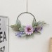 LOMOHOO Door Wreath Decorative Artificial Flowers Wreath Garland Welcome Garland Door Wreath Autumn Wall Wreath Metal Decorative Rings for Wedding Living Room
