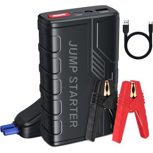 Jump Starter Power Bank 1500 A 12 V Car Jump Starter for Vehicles (up to 7.0 L Petrol or 5.5 L Diesel) Car Battery Booster, Starter Power Bank with LED, USB, Battery Jump Starter with Jump Cable
