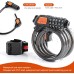 AiQInu Bicycle Lock Combination Lock 120 cm / 12 mm Cable Lock Security Level Very High 5-Digit Combination Lock for Bicycle Tricycle Scooter