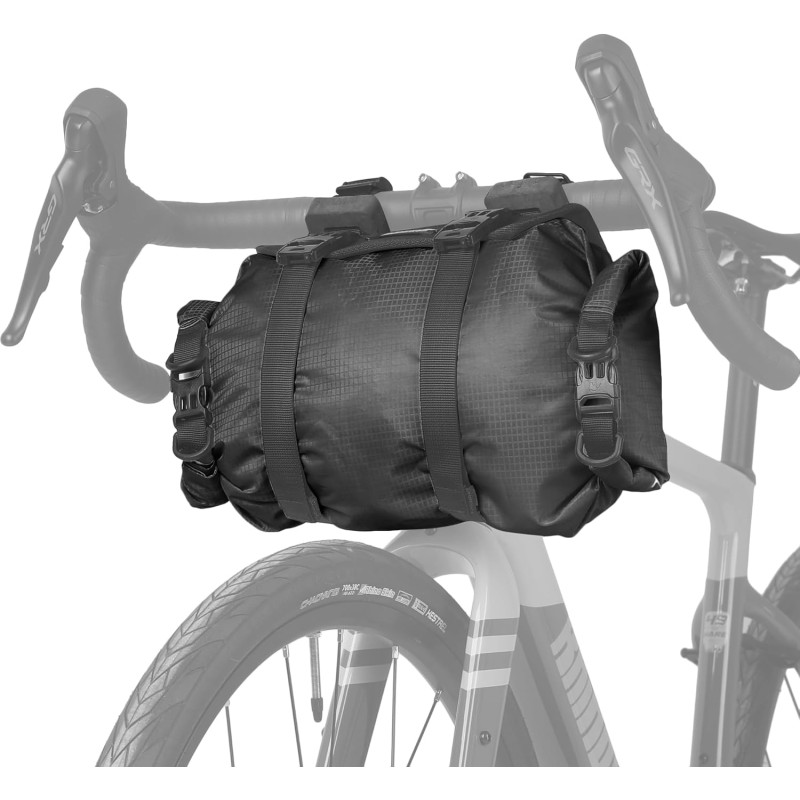 Rhinowalk Bicycle Handlebar Bag Waterproof 12L Front Bag Handlebar Roll Bag for Handlebar Bike Packing Roll Bag Shoulder Bag Storage Bag