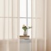 Emema Set of 2 Sheer Voile Curtains with Eyelets, Transparent Voile, Polyester, Eyelet Curtain, Living Room, Airy, Decorative Curtain for the Bedroom, 140 x 122 cm (W x H), Beige