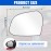Mirror Glass Replacement for Hyundai i10 2013-2019, Exterior Mirror Glass Aspherical Adjustable Reverse Lens Reversing Glass Suitable Reverse Lens Reverse Glass Mirror (Left)