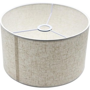 bangminda Stoff Lampenschirm Ø 26cm Mittlerer Trommel Lampenschirm für Wandlampe Hängelampe Tischlampe E27 Leinen Schirm Nachttischlampe Stehlampe, Leinen 26 x 26 x 19 cm