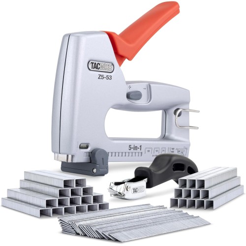Tacwise 1765 Z5-53 Professional 5-in-1 Staple Gun with 4000 Staples, 2000 Nails and Staple, Uses Type 13, 53 & 71 Staples, 18G Nails and 180 Pin Nails