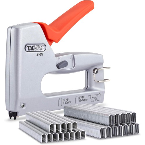 Tacwise 1763 Z-CT Duo Metal Cable Tacker with 4000 Staples, Uses CT-45 and CT-60 Staples