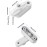 Window Lock, Aluminium Alloy Window Locks, Safety Window Latch, Swivel Latch with 2 Keys and Screw for Single Leaf Windows, French Doors (White)