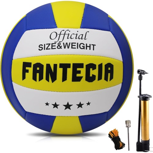 Fantecia Soft Volleyball, Offizielle Größe 5 Beachvolleyball, Training Volleyball Ball für Drinnen und Draußen