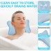 Collazoey Bath Pillow, Bath Pillow for Bathtub, with 2 Strong Suction Cups, for a Firm Hold, Ergonomic Spa Bath Pillow, Pillow for Optimal Neck Relaxation (Blue)