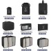 OBSGUMU Suitcase Organiser Set, 9 Pieces Packing Cubes for Travel, Packing Bags for Suitcases, Travel, Clothes Bags, Packing Cubes with Cosmetic Bag, Packing Cube for Travel Utensils (Black)