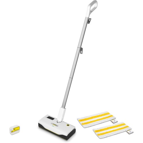 Kärcher SC 1 Upright Steam Cleaner, Heating Time: 30 s, Surface Capacity: Approx. 30 m², Tank: 0.2 L, Heating Power: 1300 W, Abrasive Floor Nozzle EasyFix Cloth Set, White