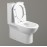 BAIKAL T9 Compact Floor Mounted Ceramic Toilet with Rimless System and Monobloc Cistern with Dual Flush Mechanism, Complete with Dual Outlet and Soft Close Seat