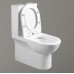 BAIKAL T9 Compact Floor Mounted Ceramic Toilet with Rimless System and Monobloc Cistern with Dual Flush Mechanism, Complete with Dual Outlet and Soft Close Seat
