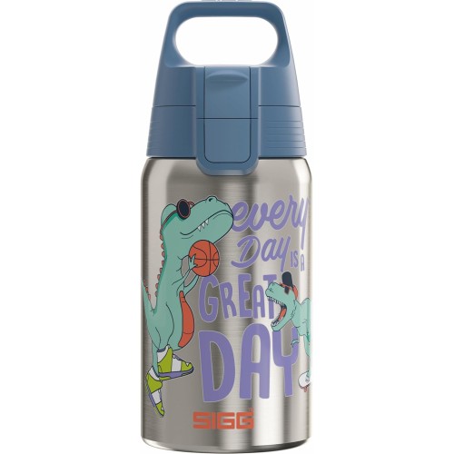 SIGG - Stainless Steel Children's Water Bottle - Shield One - Suitable for Carbonated Drinks - Leak-Proof - Feather-Light - BPA-Free - 0.5 L