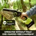 Supstable Cordless Pruner, 6 Inch Mini Battery Chainsaw with Extension up to 4.6 m, Electric Pruning Saw Telescopic with 2 x 4000 mAh Battery & Charger, Motor Head 180° Swivel, Suitable for Gardening