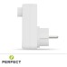 Perfect Socket Dimmer Socket with Dimmer for LED, Bulbs, Halogen Bulbs, Dimmable Bulbs, with Brightness Control, White