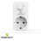 Perfect Socket Dimmer Socket with Dimmer for LED, Bulbs, Halogen Bulbs, Dimmable Bulbs, with Brightness Control, White