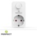 Perfect Socket Dimmer Socket with Dimmer for LED, Bulbs, Halogen Bulbs, Dimmable Bulbs, with Brightness Control, White