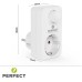 Perfect Socket Dimmer Socket with Dimmer for LED, Bulbs, Halogen Bulbs, Dimmable Bulbs, with Brightness Control, White