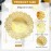 Mozeat Lens Cake Topper, Round Gold Paper Doilies, Pack of 100, 7.5 Inch Paper Tables, ETS Lace Paper Doilies, Decorative Doily for Dining Table, Cake, Dessert, Party, Wedding, Tableware, Christmas
