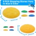 Pack of 8 Balance Stones for Children to Promote Balance, Motor Skills & Coordination, Non-Slip Balance Stones for Indoor and Outdoor Use for Schools, Nurseries & Therapy Centres