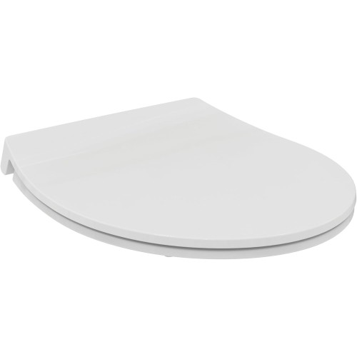 Ideal Standard Tirso Toilet Seat Sandwich Design Universal Soft Close Toilet Seat Quick Release Easy Clean Recycled Polypropylene White Gloss