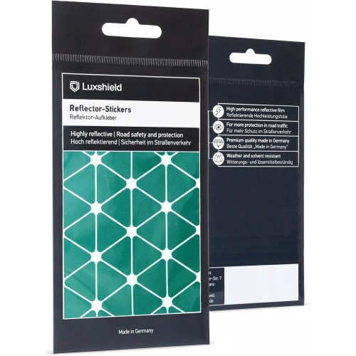 Luxshield Reflector Sticker Set – Triangles – for Bicycle, Scooter, Pushchair – Reflectors Bicycle – Reflectors