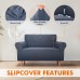 GRIFEMA High Stretch Sofa Cover 2 Seater Sofa Throw Jacquard Elastic Sofa Cover for Living Room Protector for Dogs Pets Grey