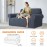 GRIFEMA High Stretch Sofa Cover 2 Seater Sofa Throw Jacquard Elastic Sofa Cover for Living Room Protector for Dogs Pets Grey