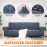 GRIFEMA High Stretch Sofa Cover 3 Seater Sofa Throw Jacquard Elastic Sofa Cover for Living Room Protector for Dogs Pets Grey