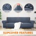 GRIFEMA High Stretch Sofa Cover 3 Seater Sofa Throw Jacquard Elastic Sofa Cover for Living Room Protector for Dogs Pets Grey