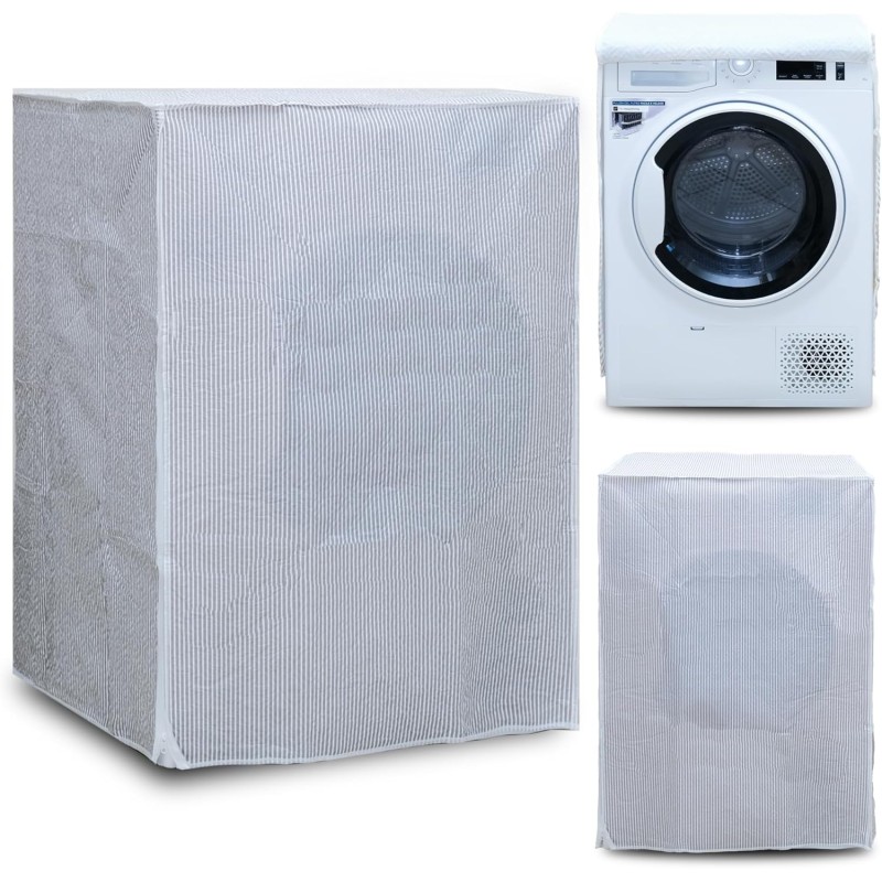 moorg Indoor Washing Machine Cover Water Resistant with Zip Dust Cover 62 x 58 x 85 cm Polyester Nylon Lined Water Resistant