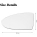JNNJ Car Rear View Wing Mirror Glass, MK7 Wing Mirror Glass Replacement Mirror Glass for Wing Mirrors, Door Wing Mirror Glass (Left Main Driver)