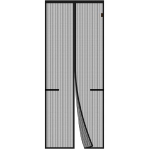 GRIFEMA Fly Screen Balcony Door, 80 x 200 cm, Magnetic Insect Protection Door for Balcony Door, Cellar Door and Patio Door, Easy Adhesive Installation, No Drilling Required, Black