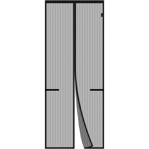 GRIFEMA Fly Screen Balcony Door, 80 x 200 cm, Magnetic Insect Protection Door for Balcony Door, Cellar Door and Patio Door, Easy Adhesive Installation, No Drilling Required, Black