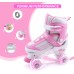 Children's Roller Skates for Girls Boys Adjustable Children's Roller Skates with Luminous Wheels, Fun Lighting for Boys Girls, Roller Skates for Children