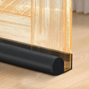 Mastery Mart Draught Excluder for Doors, 100 cm, Underdoor Draught Blocker, Insulating, Weather Protection, Soundproof, Door Seal Bottom, Black, Model MM-DDS
