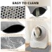 Cat Litter Tray Mat 60 x 40 cm, Cat Litter Mat Waterproof Double Layer Cat Mat Cat Litter Tray Mat Honeycomb Mat Cat Litter Tray for Litter Catcher, Cat Litter Mat Grey, Cat Litter Tray Mat