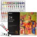 Topsics Acrylic Paint Set 24 Colours, 24 Tubes 12 ml Non-Toxic Acrylic Paint Set for Beginners, Artists, Perfect for Canvas, Wood, Fabric