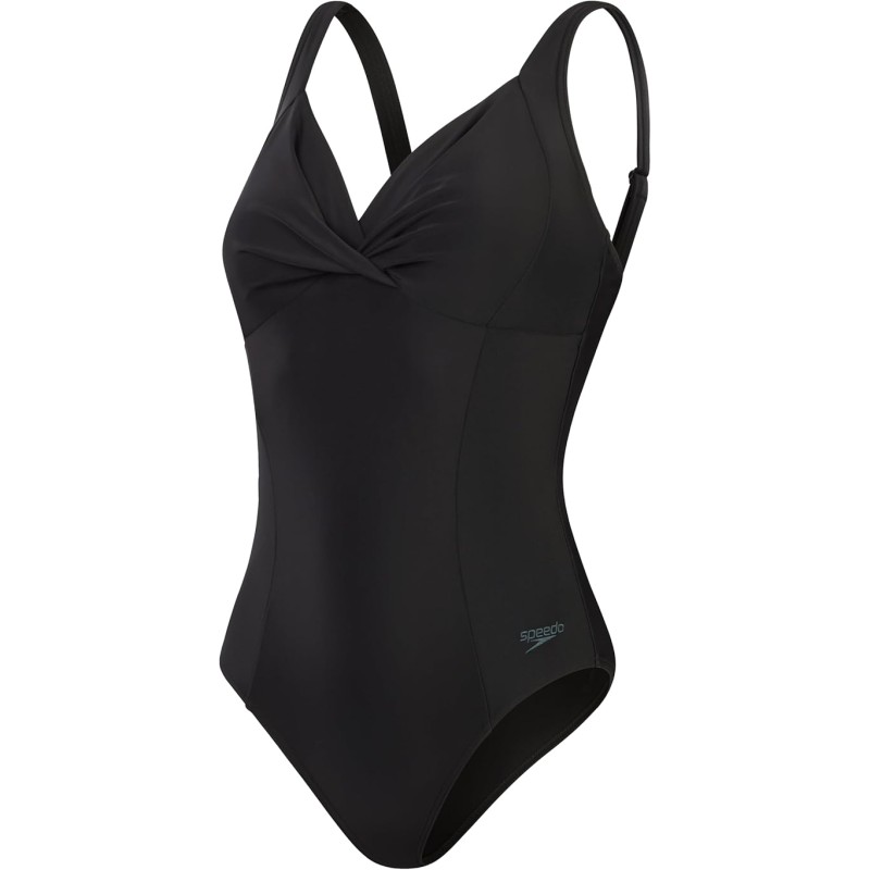 Speedo Women's Shaping Cross Knot Swimsuit, Shapewear, Swimwear for Beach and Holiday Swimwear