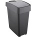 keeeper Premium Soft Touch Flip Top Waste Bin 25 Litre 39.5 x 24 x 47.5 cm Magne, Grey (Graphite)