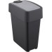 keeeper Premium Soft Touch Flip Lid Waste Bin 10 Litre 29.5 x 18 x 36.5 cm Magne, Grey (Graphite)