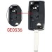 BARAC 2 x 2 Button Key Case for Citroen C2 C3 C4 C5 Picasso Peugeot 206 207 307 308 407 408 Partner Remote Control Car Compatible CEO536 HU83