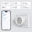 SURFOU WLAN Socket with Current Meter, Smart Home Timer Socket, 2.4 GHz WiFi Smart Plug Works with Alexa, Google Home, Voice Control, Remote Access, No Hub Required