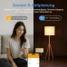 SURFOU WLAN Socket with Current Meter, Smart Home Timer Socket, 2.4 GHz WiFi Smart Plug Works with Alexa, Google Home, Voice Control, Remote Access, No Hub Required