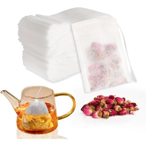 Pack of 250 Tea Bags for Loose Tea, 7 x 9 cm Tea Filter Paper for Loose Tea, Spice Bags, Tea Bags for Self-Filling for Fragrance, Spices, Vanilla, Lavender, Coffee