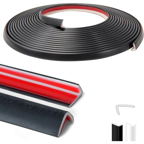 Removable Self-Adhesive Decorative Strips, 6 m Exterior Corner Strip Made of Vinyl, Self-Adhesive Wall Strip, Flexible Self-Adhesive Strip, Removable Adhesive for Tiles, Wall Edges, Furniture