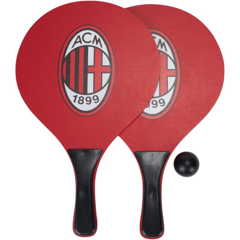 AC Milan 2 Bats with Ball Game for Beach or Outdoor for Children and Adults Official Product