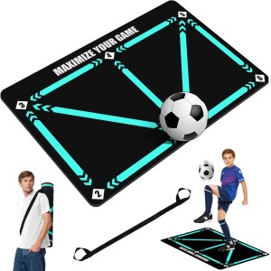 YAOZUP Fußballmatte, 60x90cm Fussball Matte Ballkontrolle, Fußball Schritt Trainingsmatte, Fussball Trainingszubehör, Ballkontrolle Trainingsmatte, rutschfeste Fussballmatte Training
