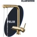 Felix | 3-Way Premium Gold Matt Pull-Out Tap | Gastro Stainless Steel Osmosis Tap Kitchen | Mixer Tap - 360 Degrees | Filter 3 Connections